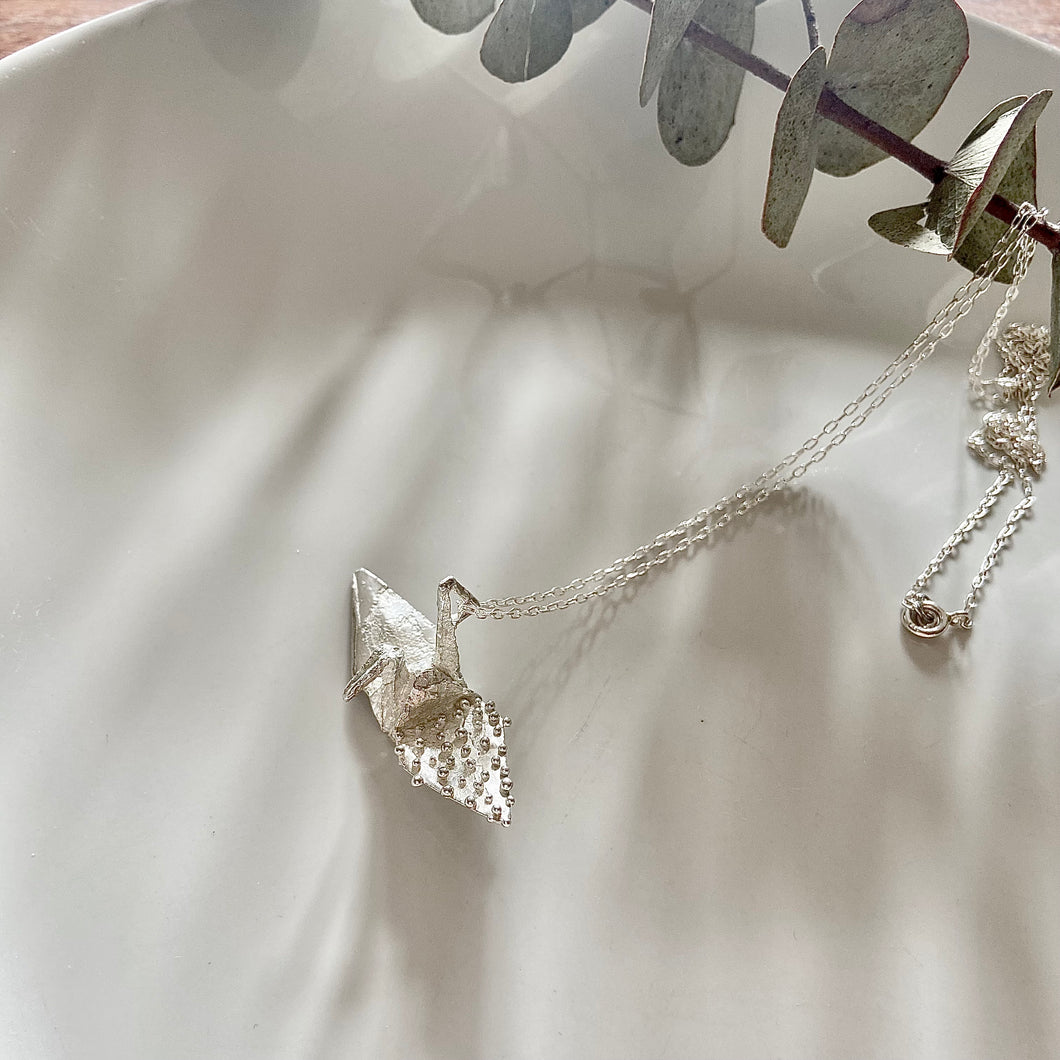 Origami Crane Pendant